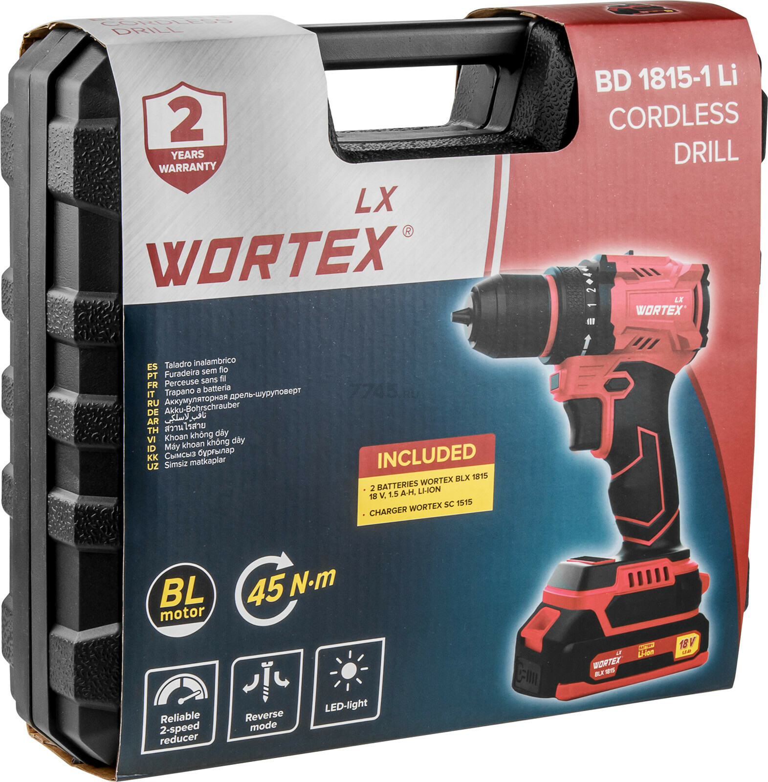 Дрель-шуруповерт аккумуляторная WORTEX LX BD 1815-1 Li (1333697) - Фото 13