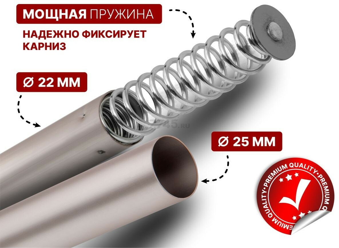 Карниз для ванной PERFECTO LINEA 2,0 м (36-020102) - Фото 4