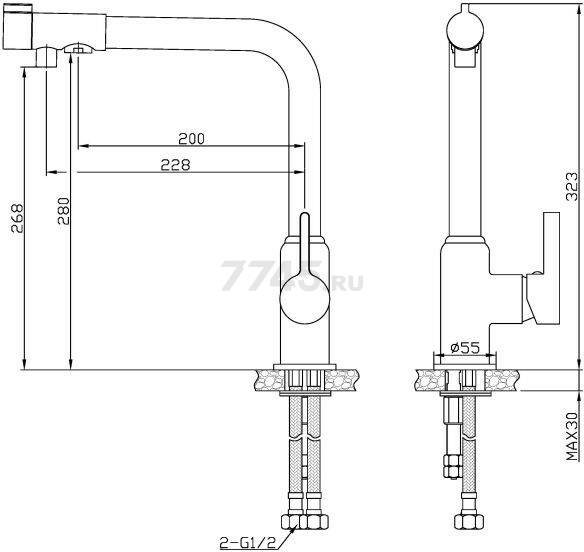 Смеситель для кухни AV ENGINEERING Tro (AVTRO1-10631) - Фото 2