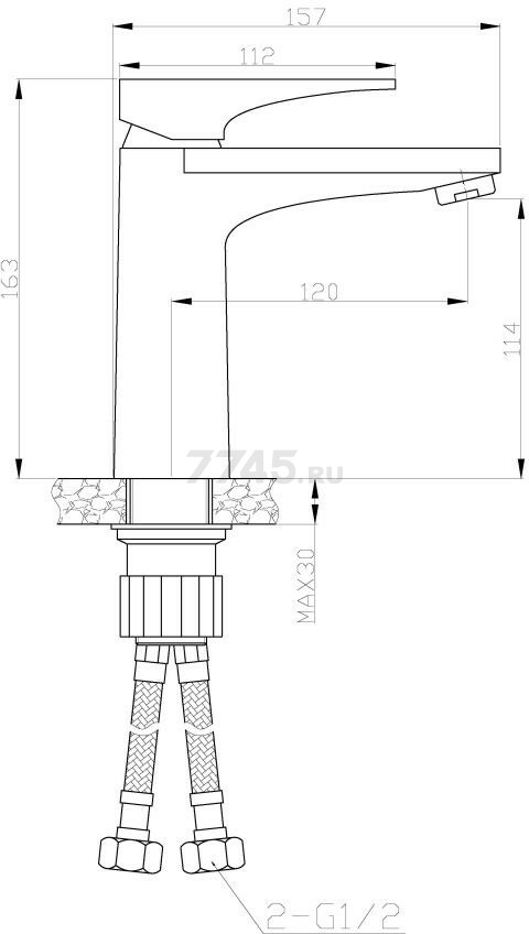 Смеситель для умывальника AV ENGINEERING Dar (AVDAR3-51001) - Фото 2