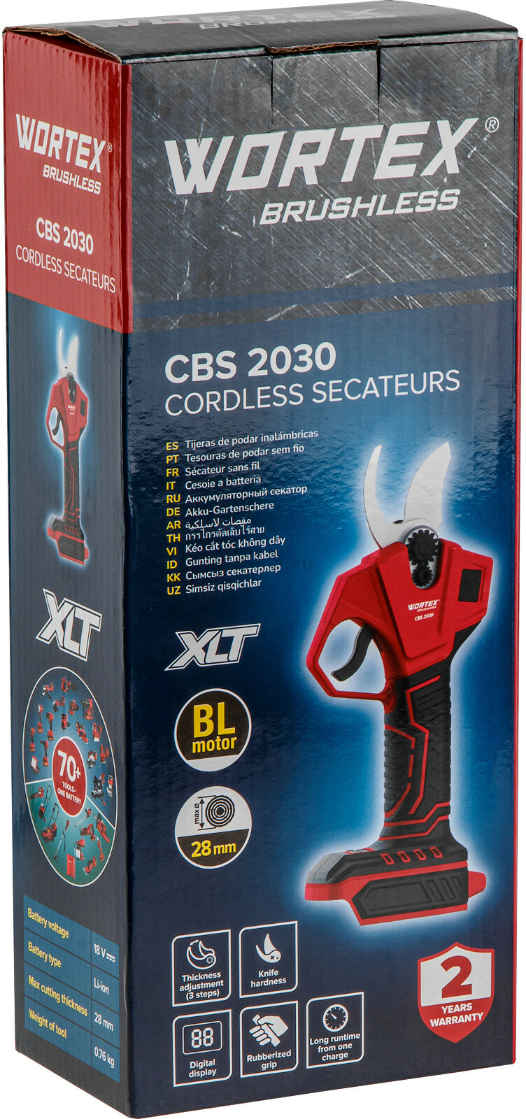 Секатор аккумуляторный WORTEX CBS 2030 ALL1 SOLO (1329774) - Фото 10