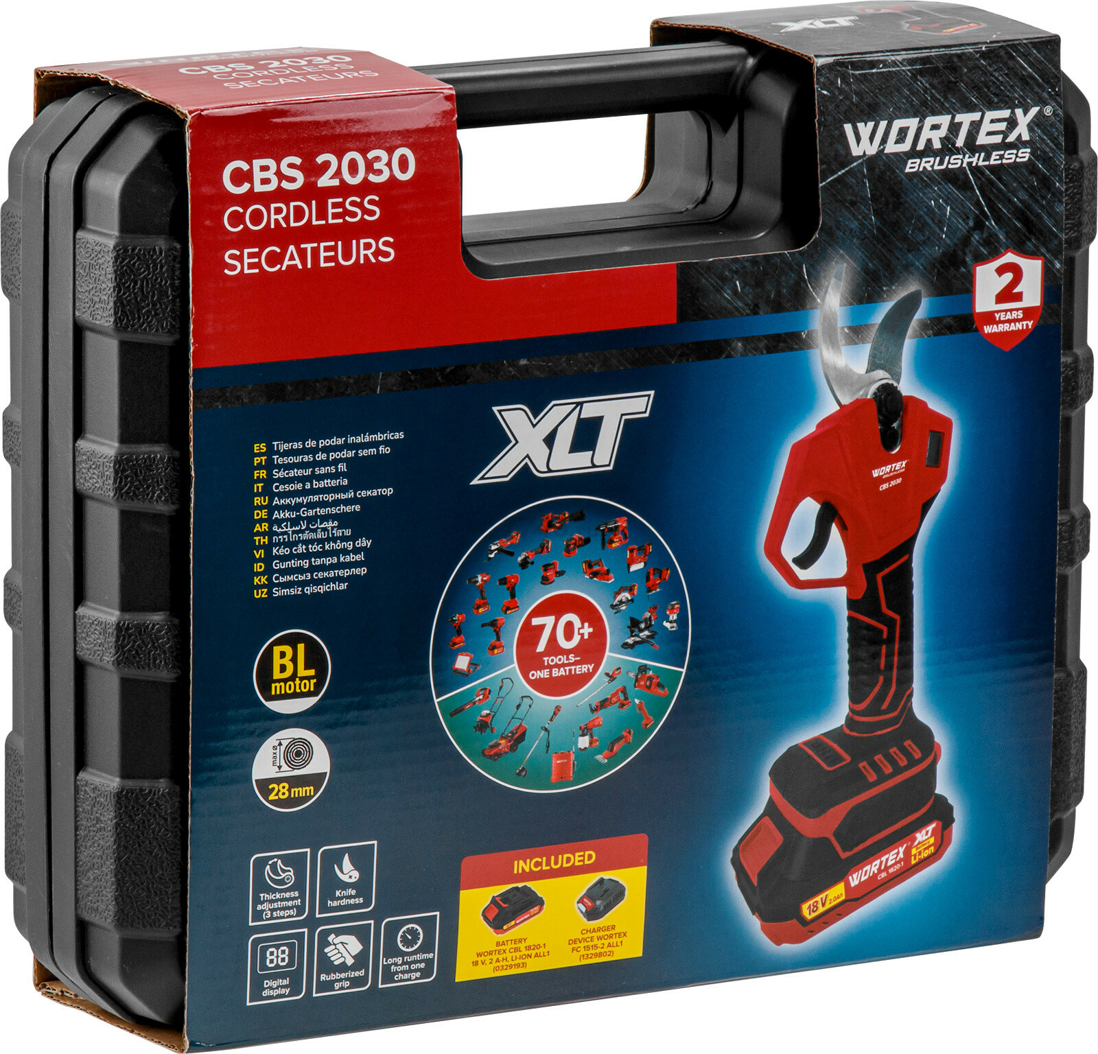 Секатор аккумуляторный WORTEX CBS 2030 ALL1 SET (1329798) - Фото 19