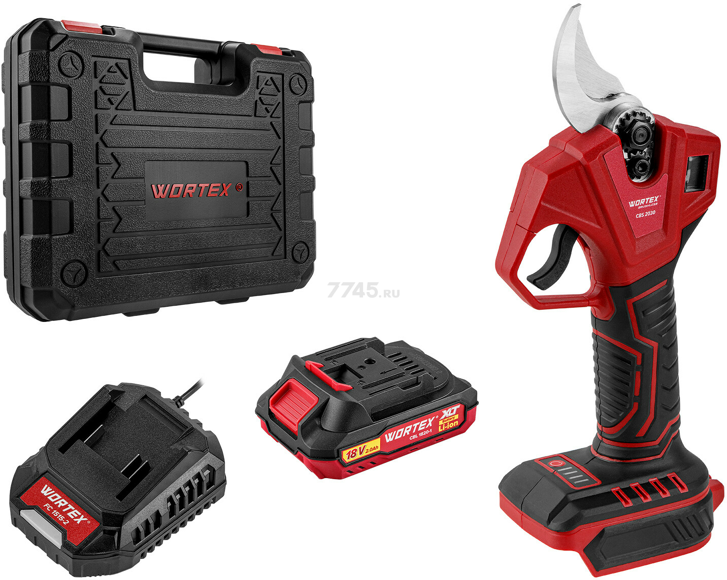 Секатор аккумуляторный WORTEX CBS 2030 ALL1 SET (1329798) - Фото 7