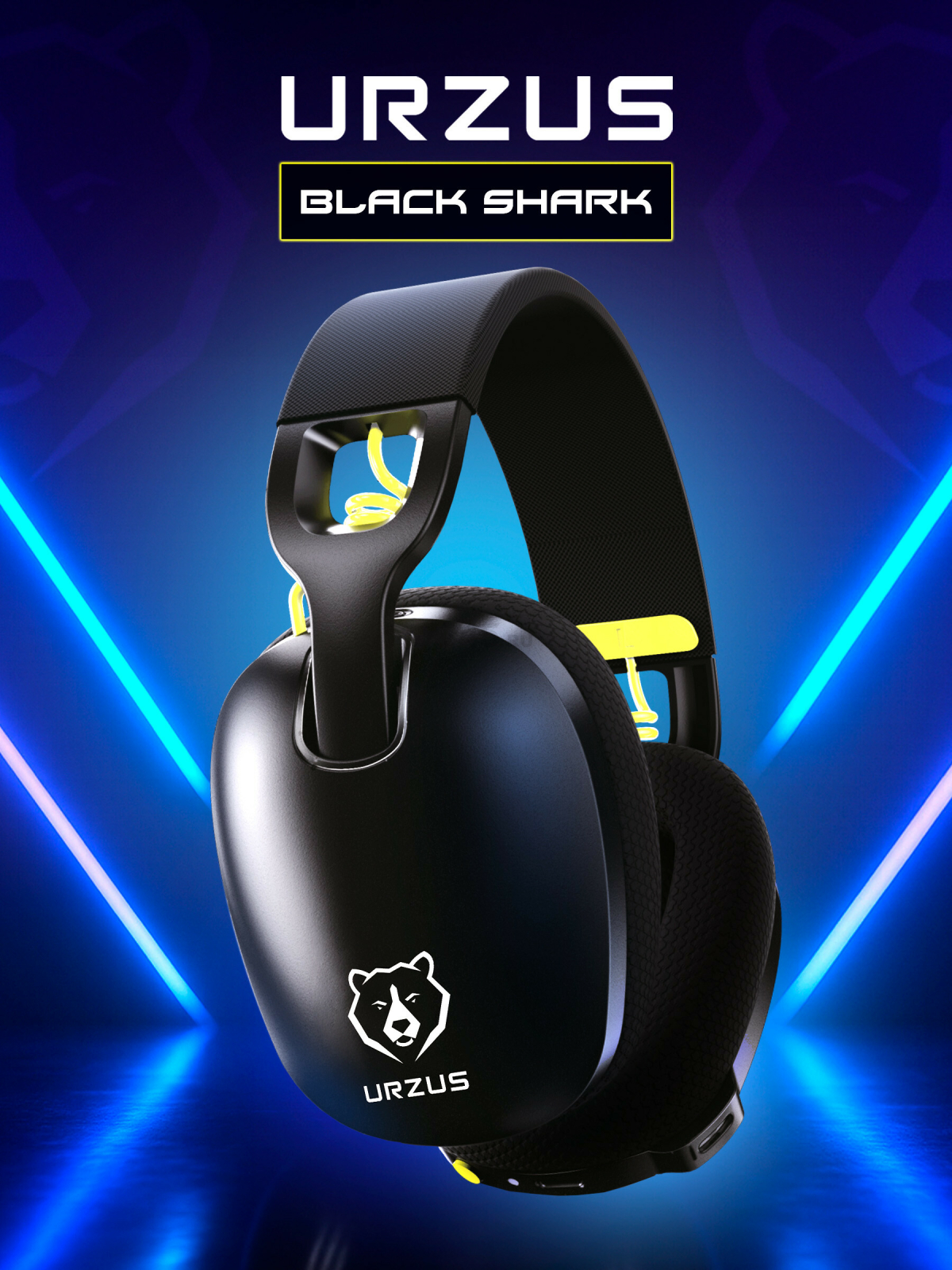 Наушники-гарнитура игровые беспроводные URZUS Black Shark (UR-5524117)