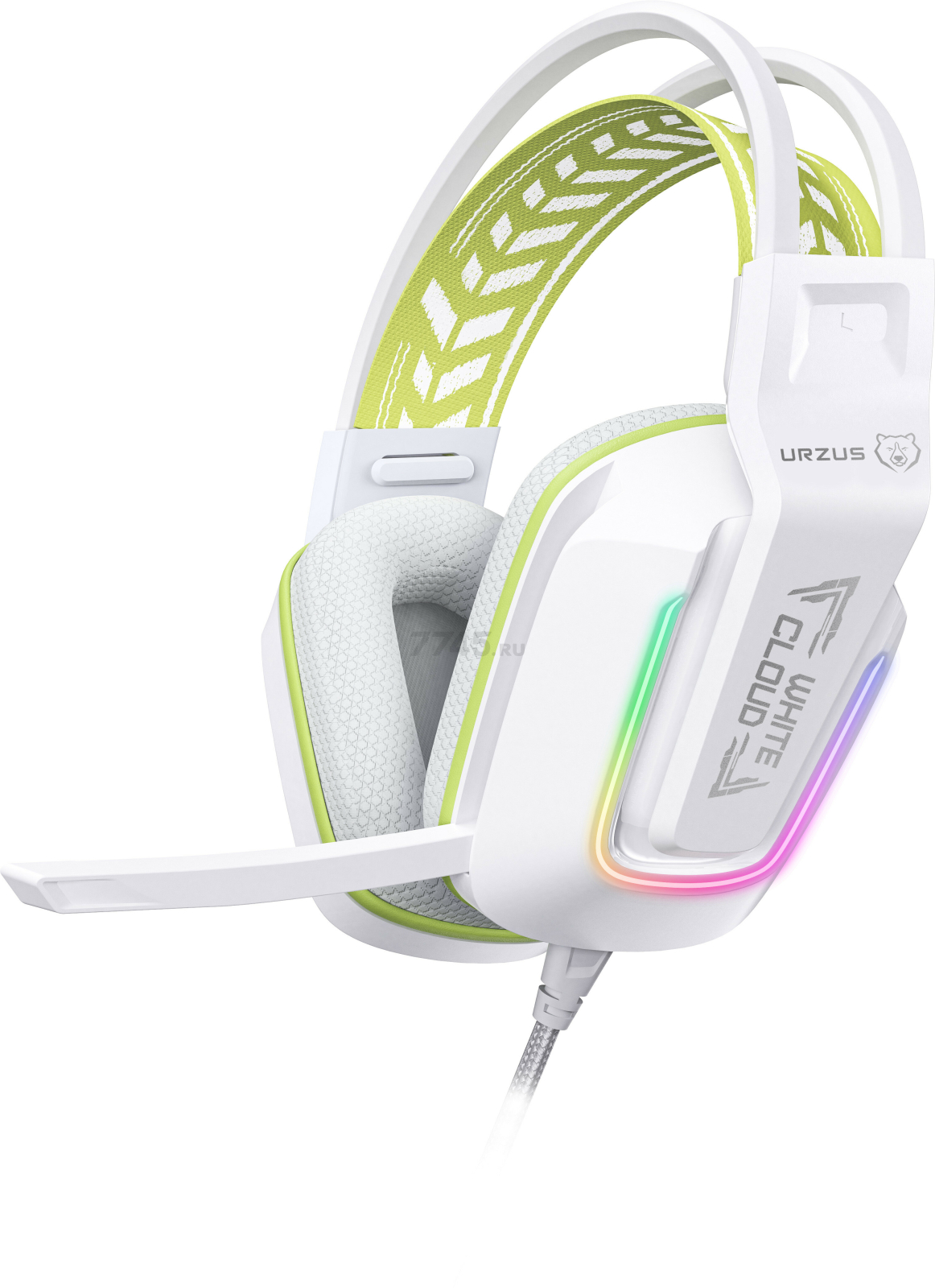 Наушники-гарнитура игровые URZUS UR-5524116 White - Фото 7