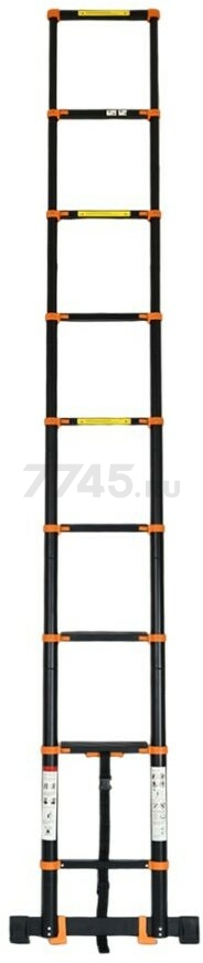 Лестница телескопическая алюминиевая приставная 350 см 8,5 кг STARTUL Black Line (ST9931-035) - Фото 3