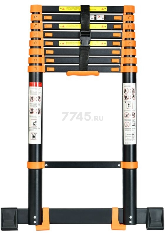 Лестница телескопическая алюминиевая приставная 510 см 13,5 кг STARTUL Black Line (ST9931-051) - Фото 11