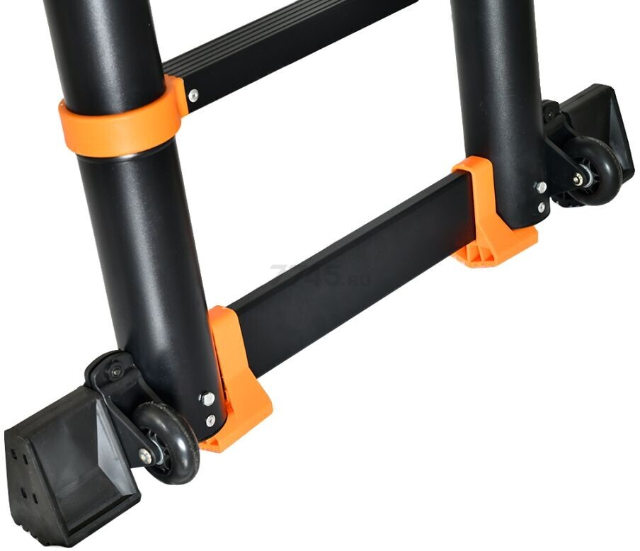 Лестница телескопическая алюминиевая двухсекционная 580 см 19,2 кг STARTUL Black Line (ST9932-058) - Фото 14