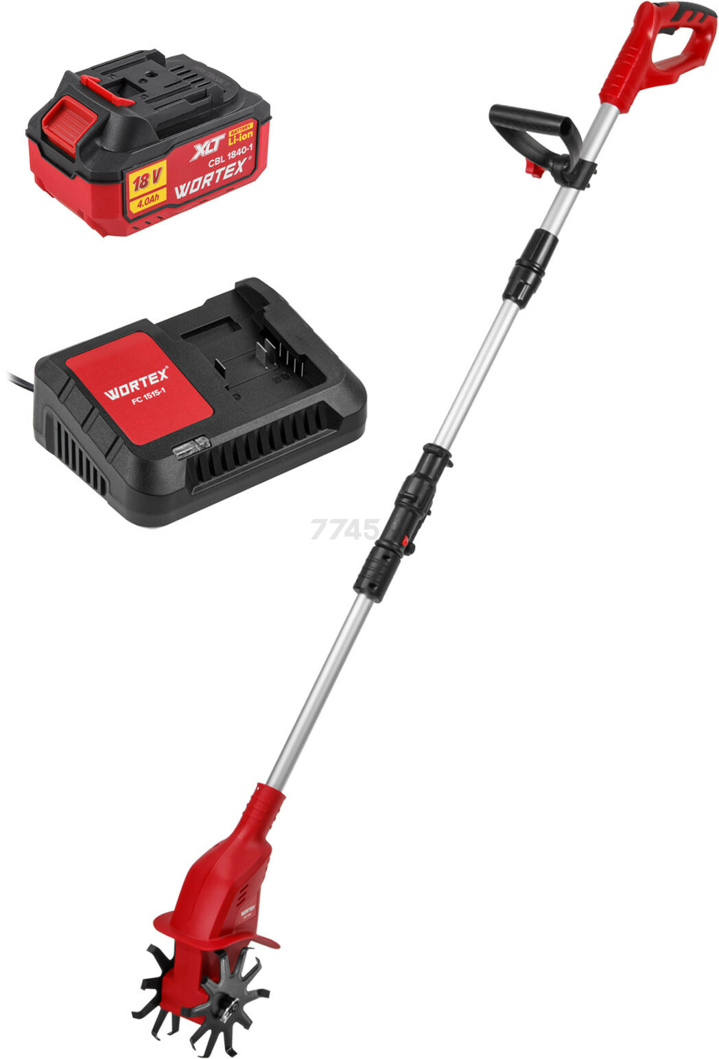 Культиватор аккумуляторный WORTEX CRC 3018 XLT SET (1335865)