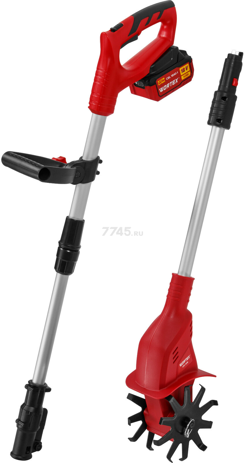 Культиватор аккумуляторный WORTEX CRC 3018 XLT SET (1335865) - Фото 4