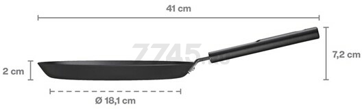 Сковорода алюминиевая блинная 22 см FISKARS Hard Face (1075522) - Фото 4