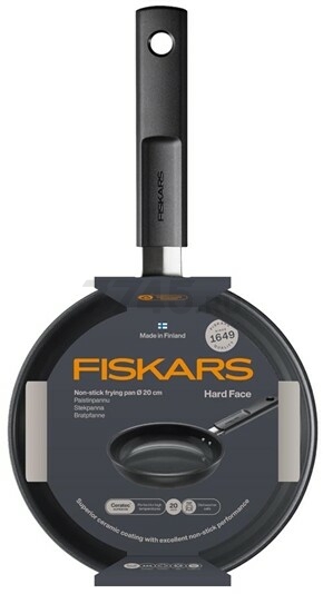Сковорода алюминиевая 20 см FISKARS Hard Face (1075457) - Фото 6