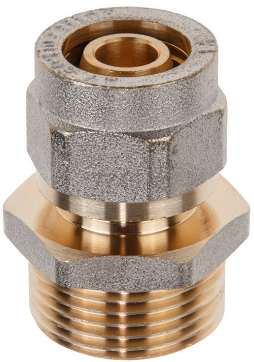 Ниппель латунный 16(2.0)х3/4" с наружной резьбой для труб PEX AV ENGINEERING (AVE309014)