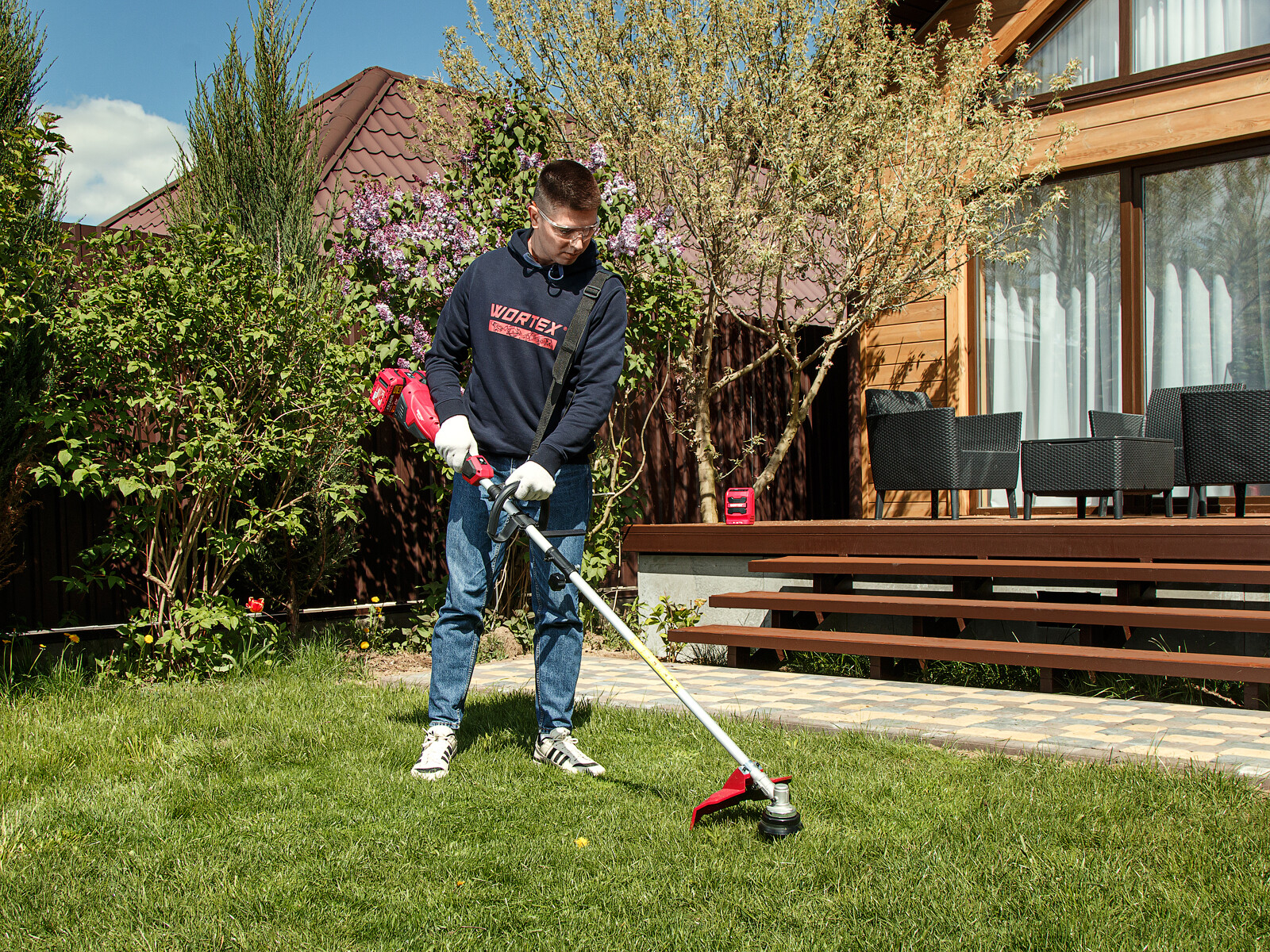 Триммер аккумуляторный WORTEX TB 3036-1 ALL1 XLT SOLO (1334871) - Фото 17