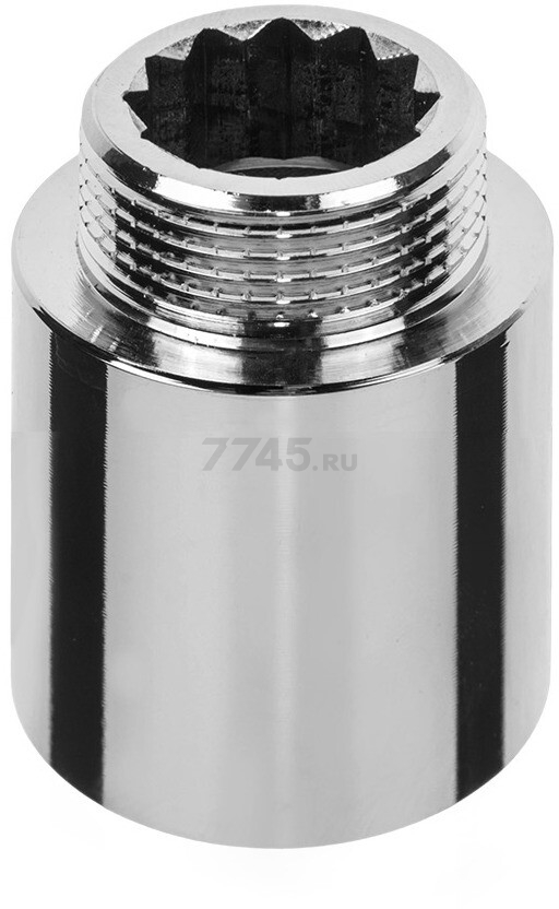 Удлинитель латунный внутренняя-наружная 3/4"х30 мм усиленный AV ENGINEERING хром (AVE301045)