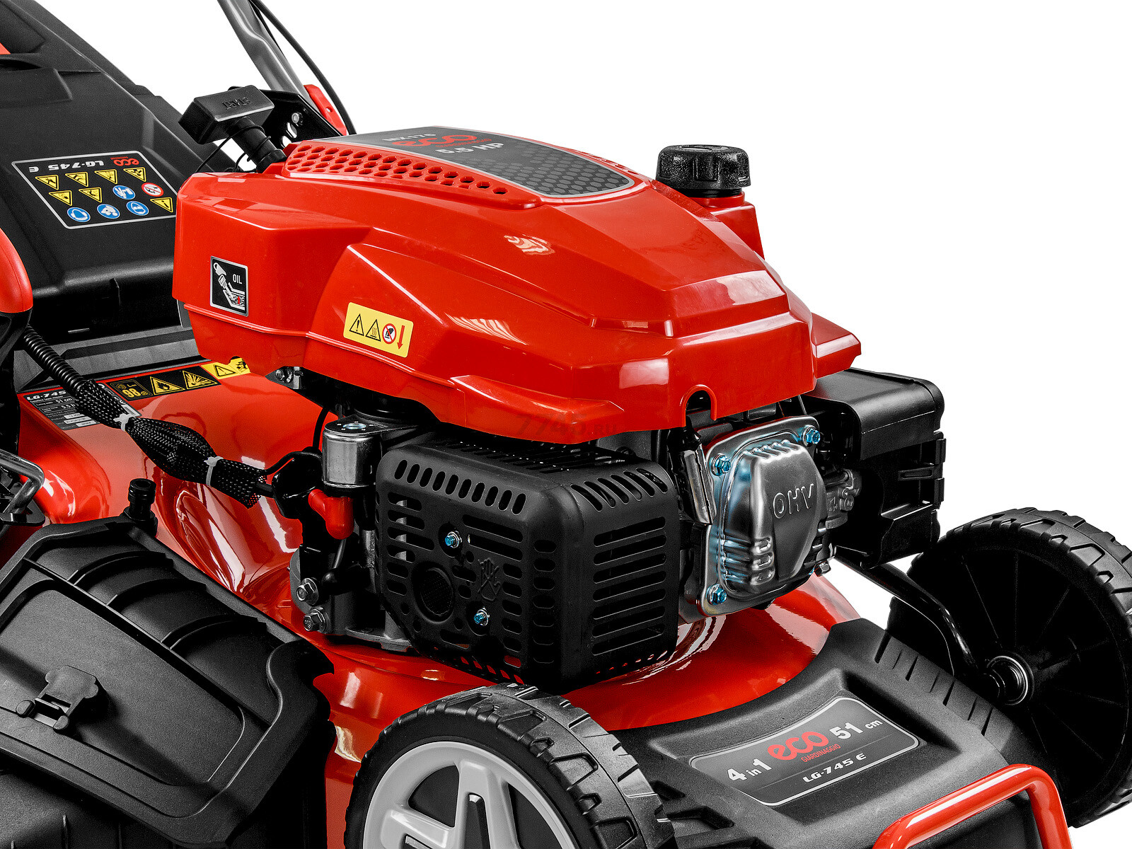 Газонокосилка бензиновая самоходная ECO LG-745 E (EC2014-7) - Фото 12