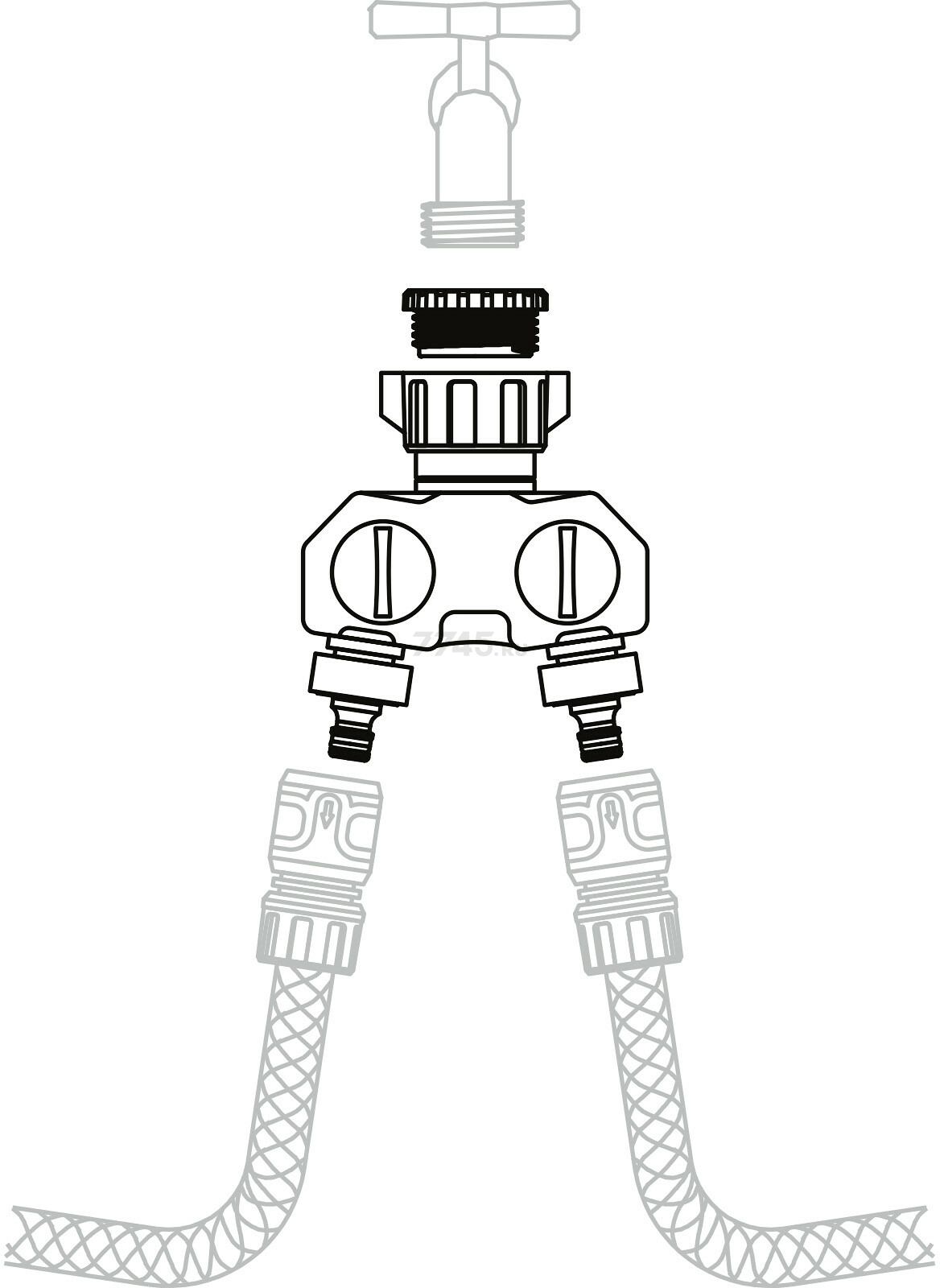 Тройник-распределитель 3/4" и 1" STARTUL Metsa (ST6013-15) - Фото 2