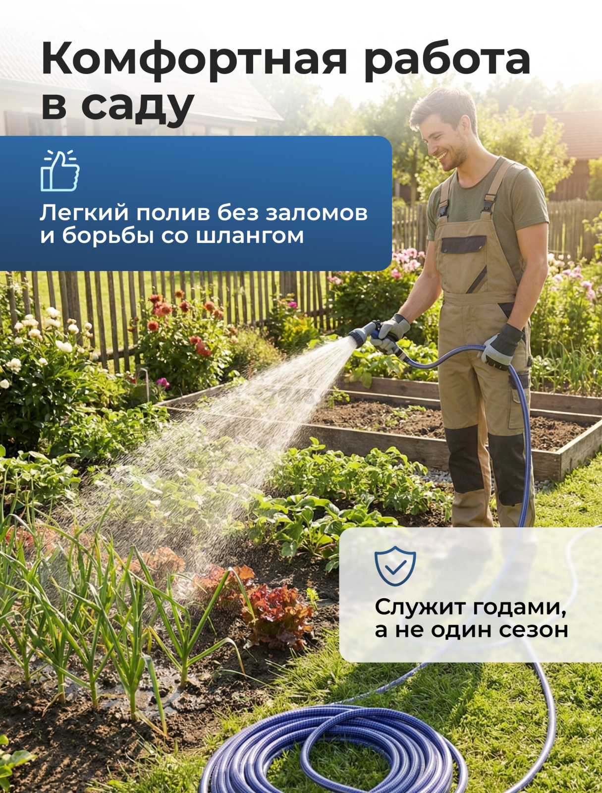 Шланг поливочный STARTUL Garden Profi 5/8" 50 м (ST6038-5/8-50) - Фото 7