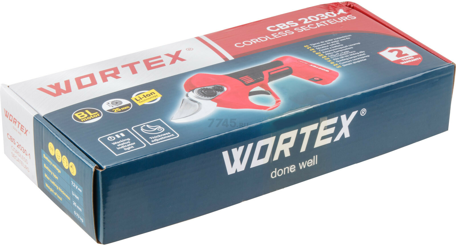 Секатор аккумуляторный WORTEX CBS 2030-1 (1334890) - Фото 9