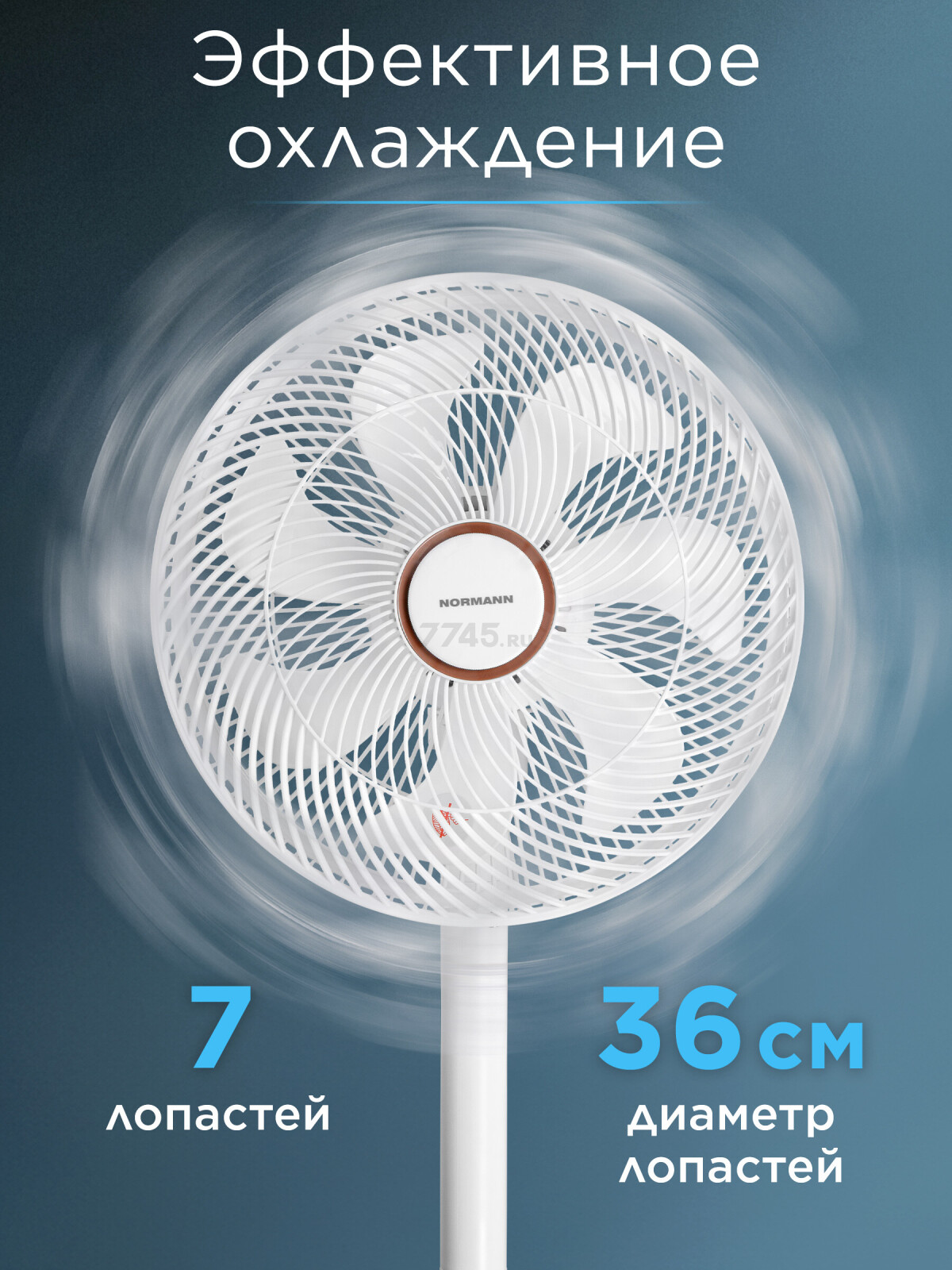 Вентилятор напольный NORMANN ACF-201 (N16021-3) - Фото 2