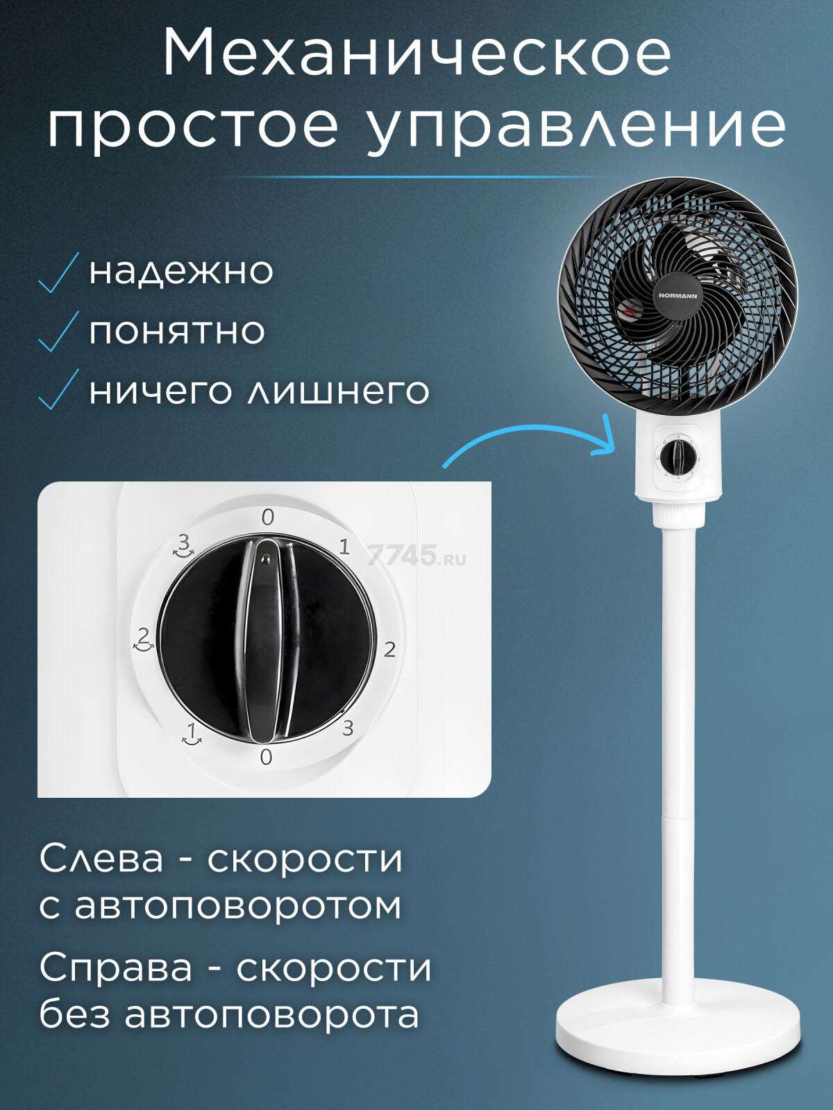 Вентилятор напольный NORMANN ACF-202 (N16021-4) - Фото 9