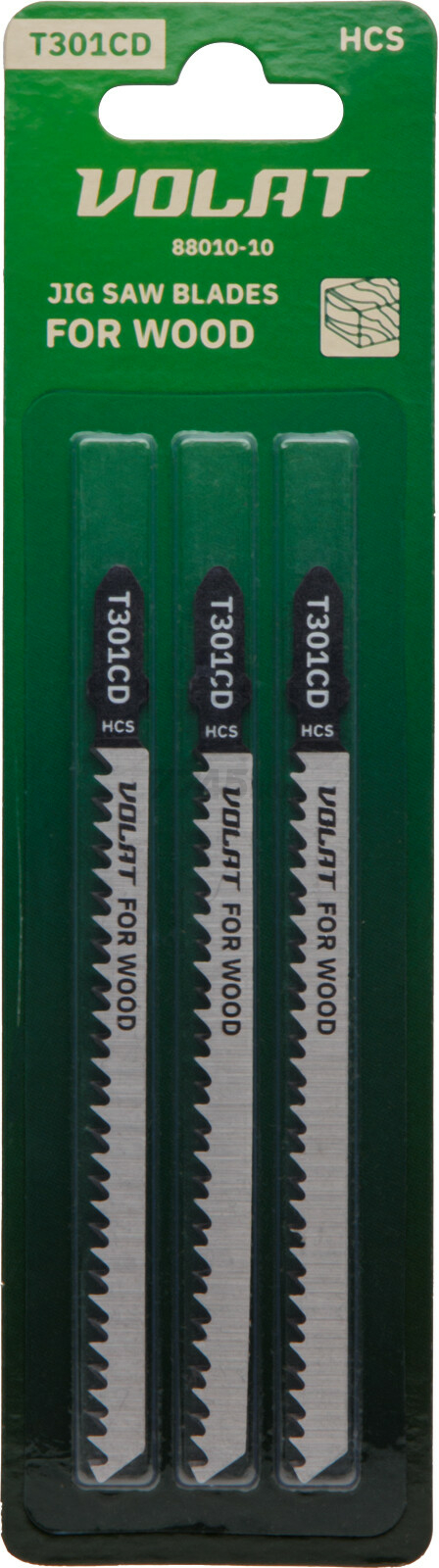 Пилка для электролобзика ВОЛАТ по дереву T301CD 3 штуки (88010-10)