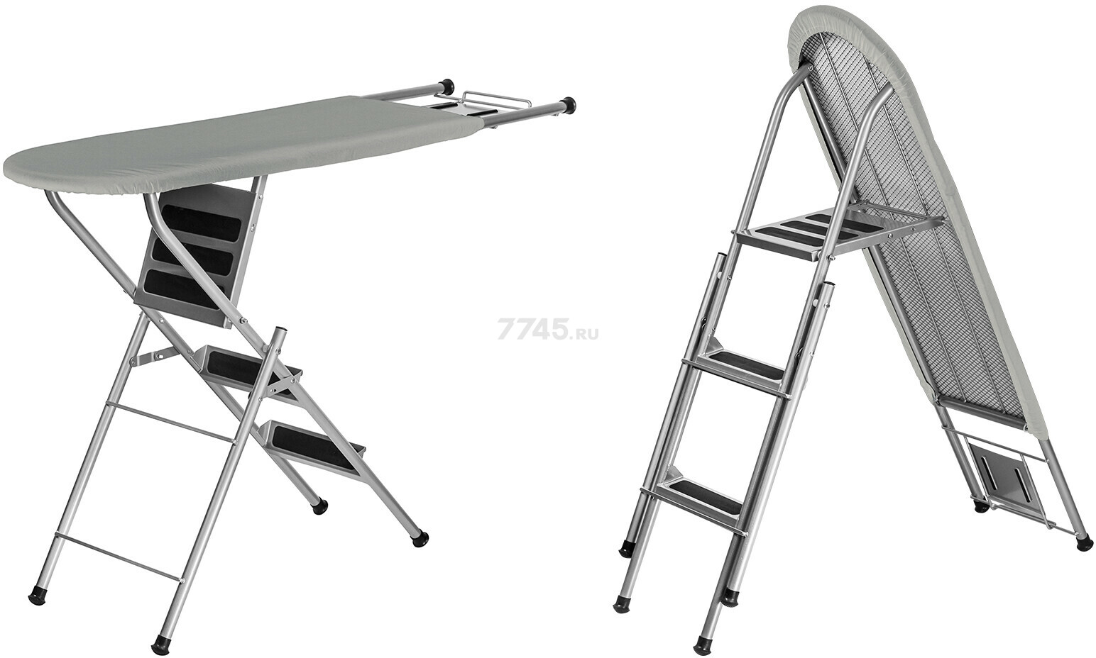 Доска гладильная-стремянка PERFECTO LINEA Ruby 1 125х34 см серый (42-142304) - Фото 4