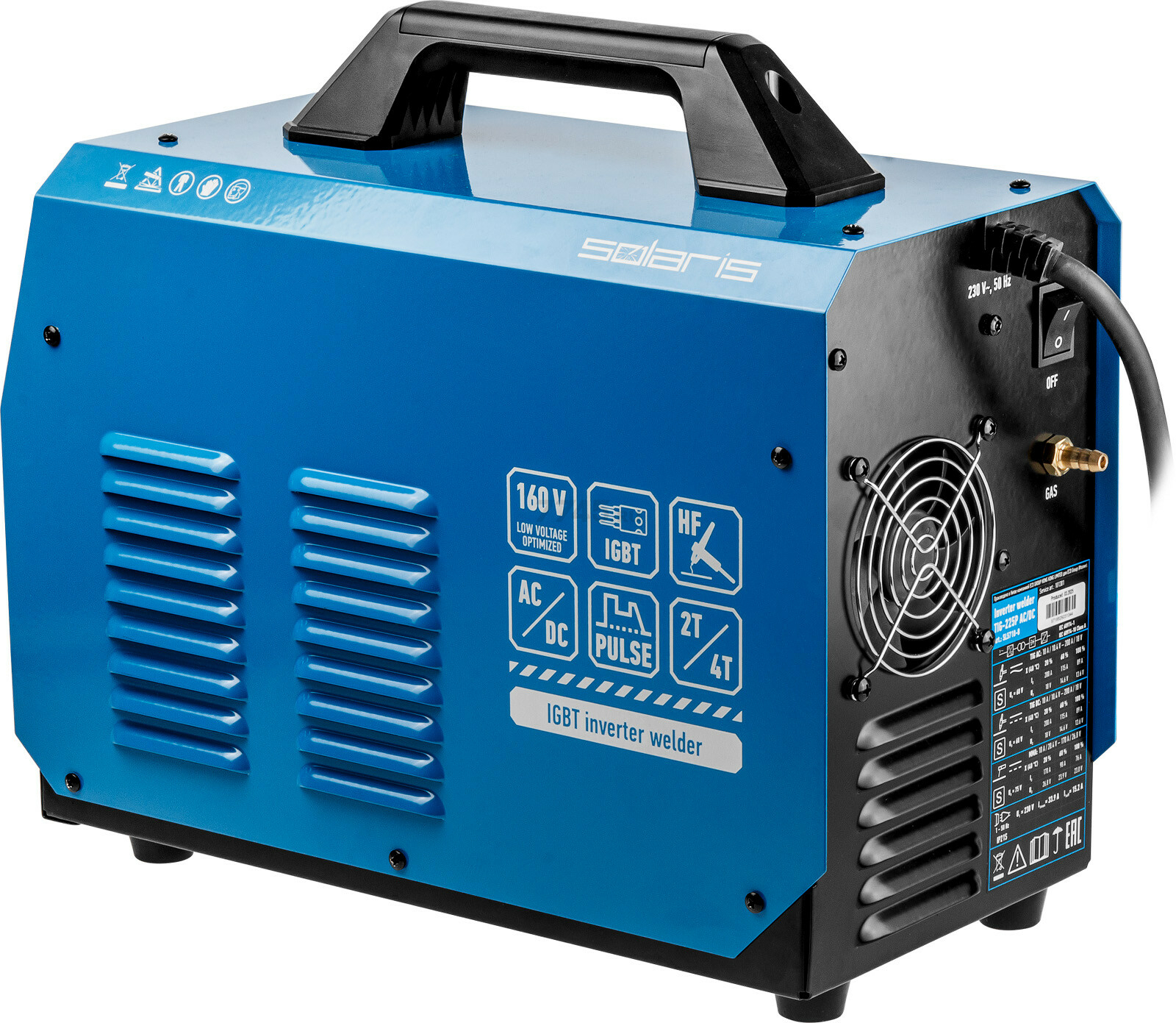 Инвертор сварочный SOLARIS TIG-225P AC/DC (SL5718-8) - Фото 10