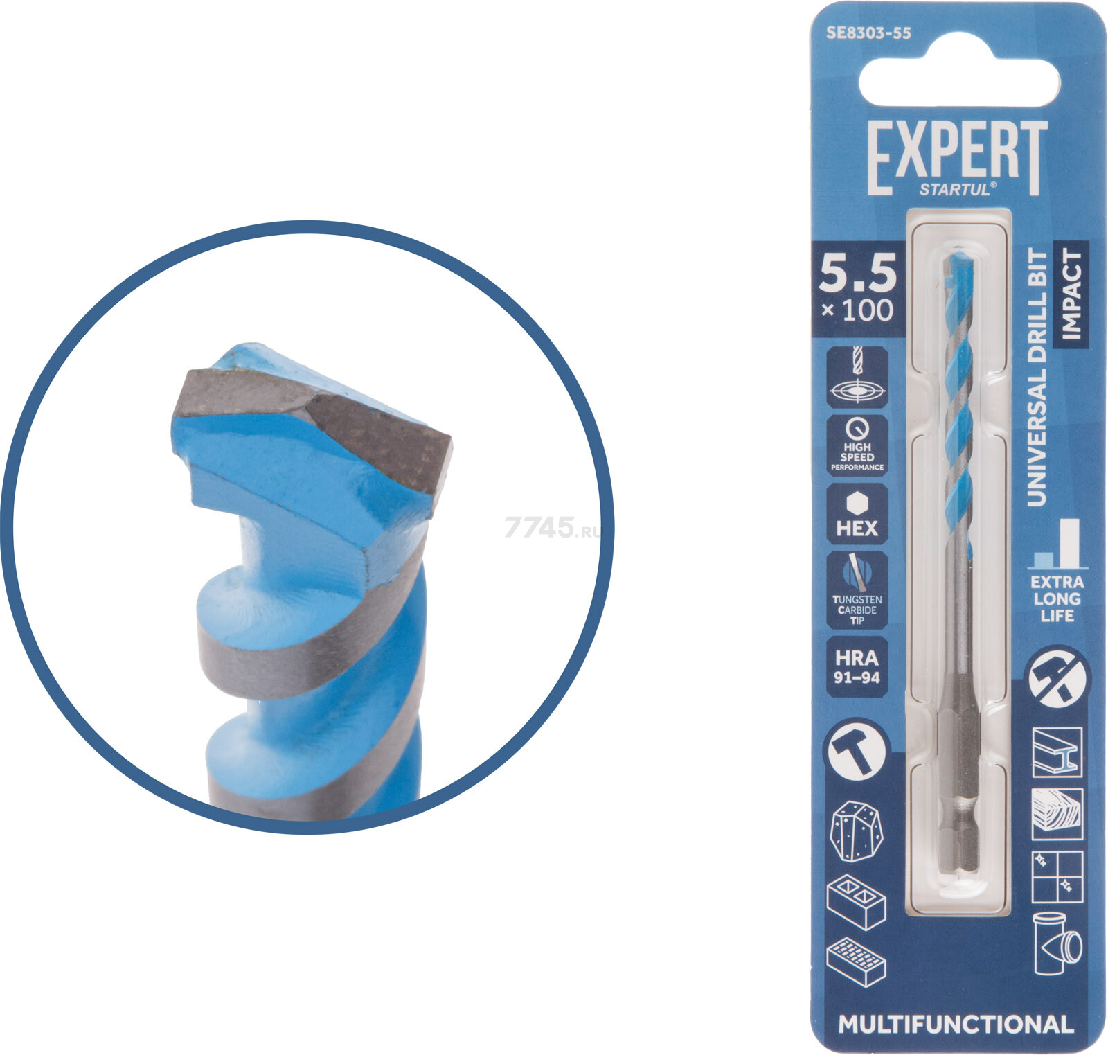 Сверло универсальное 5.5x100 мм STARTUL Expert MultiFunctional (SE8303-55)