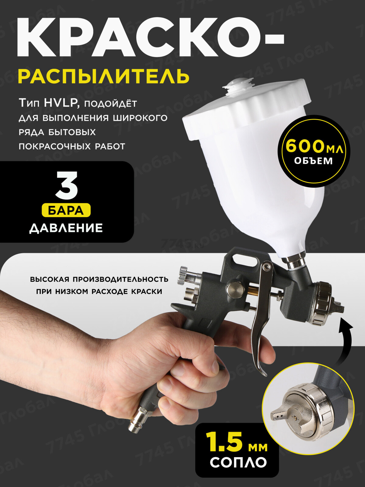 Набор пневмоинструмента ALTTENA K5000 (204100) - Фото 5