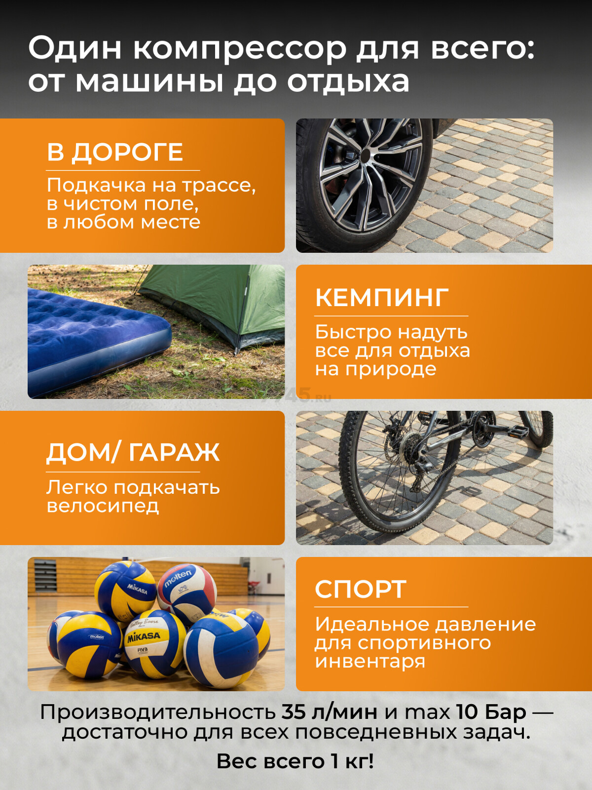 Компрессор автомобильный STARTUL Auto 580 (SG1701) - Фото 2