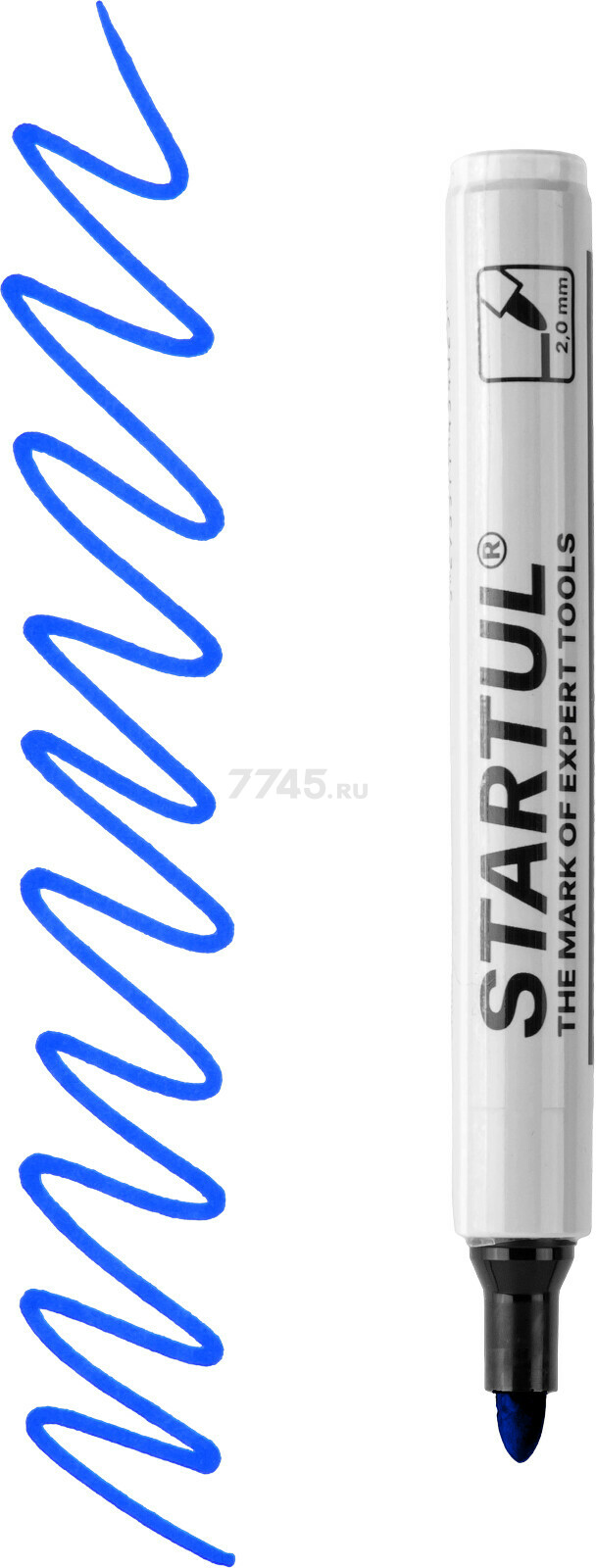 Маркер перманентный фетровый STARTUL Profi синий (ST4340-02) - Фото 4