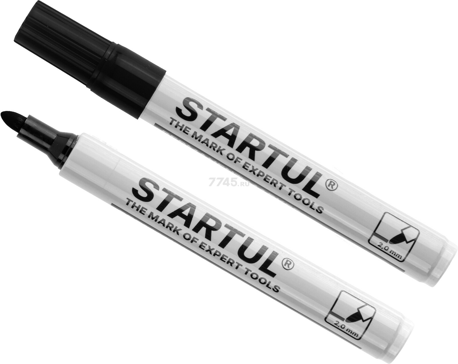 Маркер перманентный фетровый STARTUL Profi черный (ST4340-01) - Фото 2