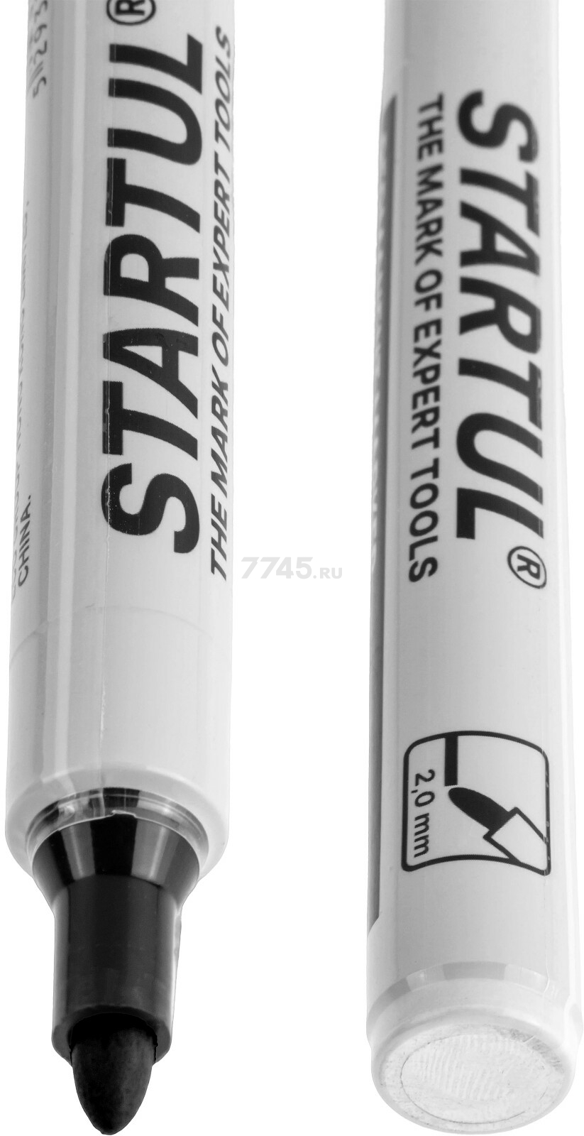 Маркер перманентный фетровый STARTUL Profi черный (ST4340-01) - Фото 3
