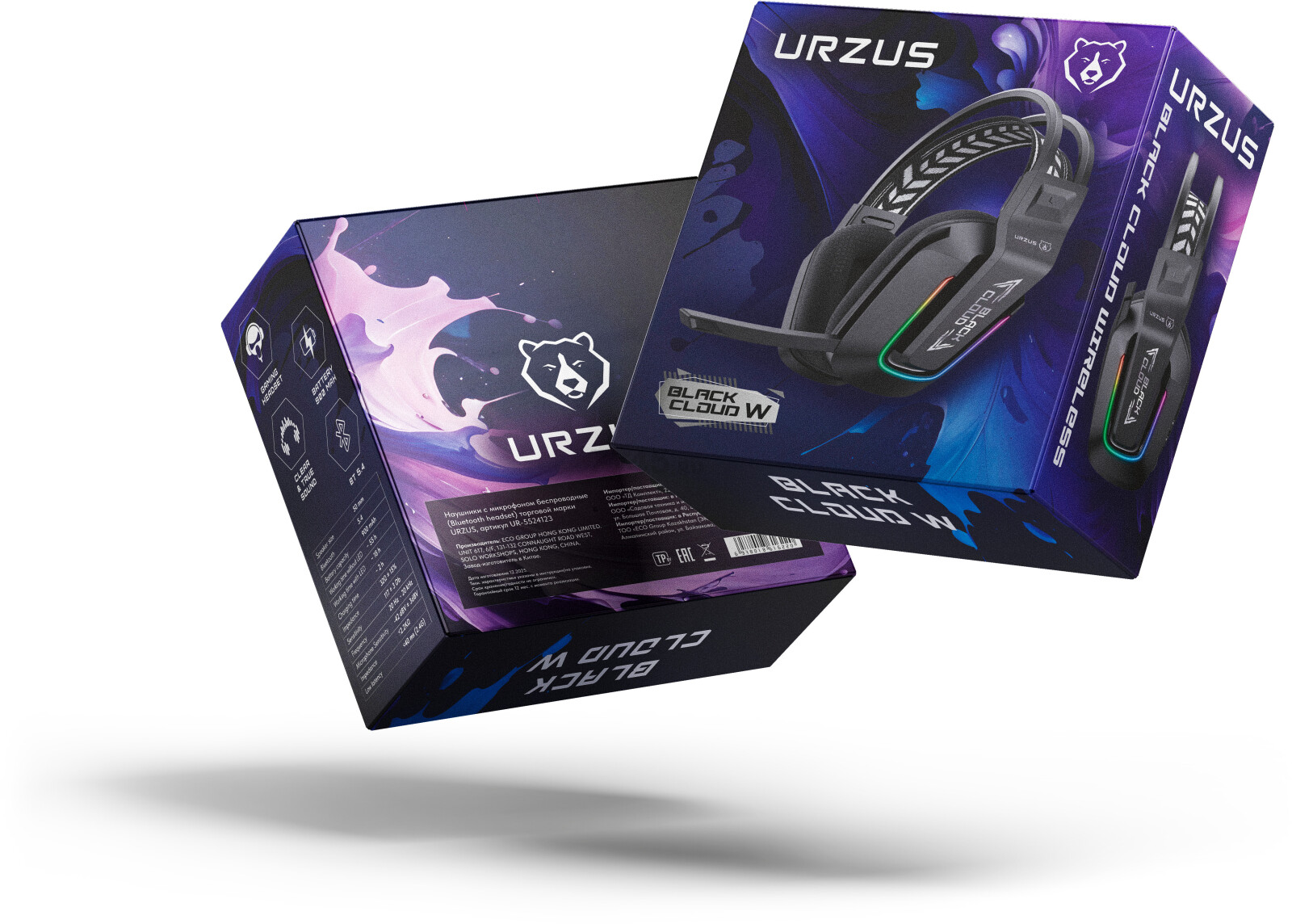 Наушники-гарнитура игровые беспроводные URZUS UR-5524123 - Фото 5