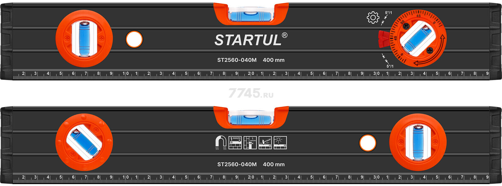 Уровень магнитный 400 мм STARTUL Profi (ST2560-040M)
