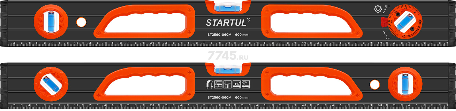 Уровень магнитный 600 мм STARTUL Profi (ST2560-060M)