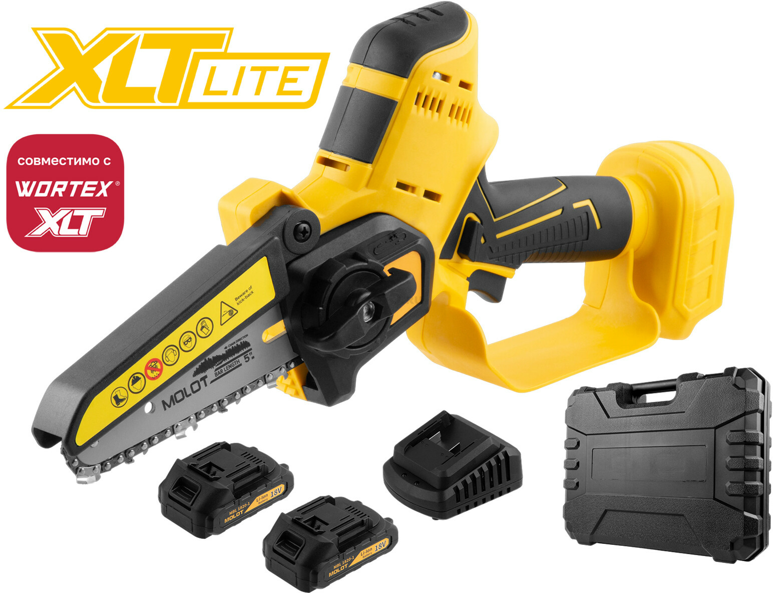 Пила цепная аккумуляторная MOLOT MMS 1805 XLT Lite SET (1334936)