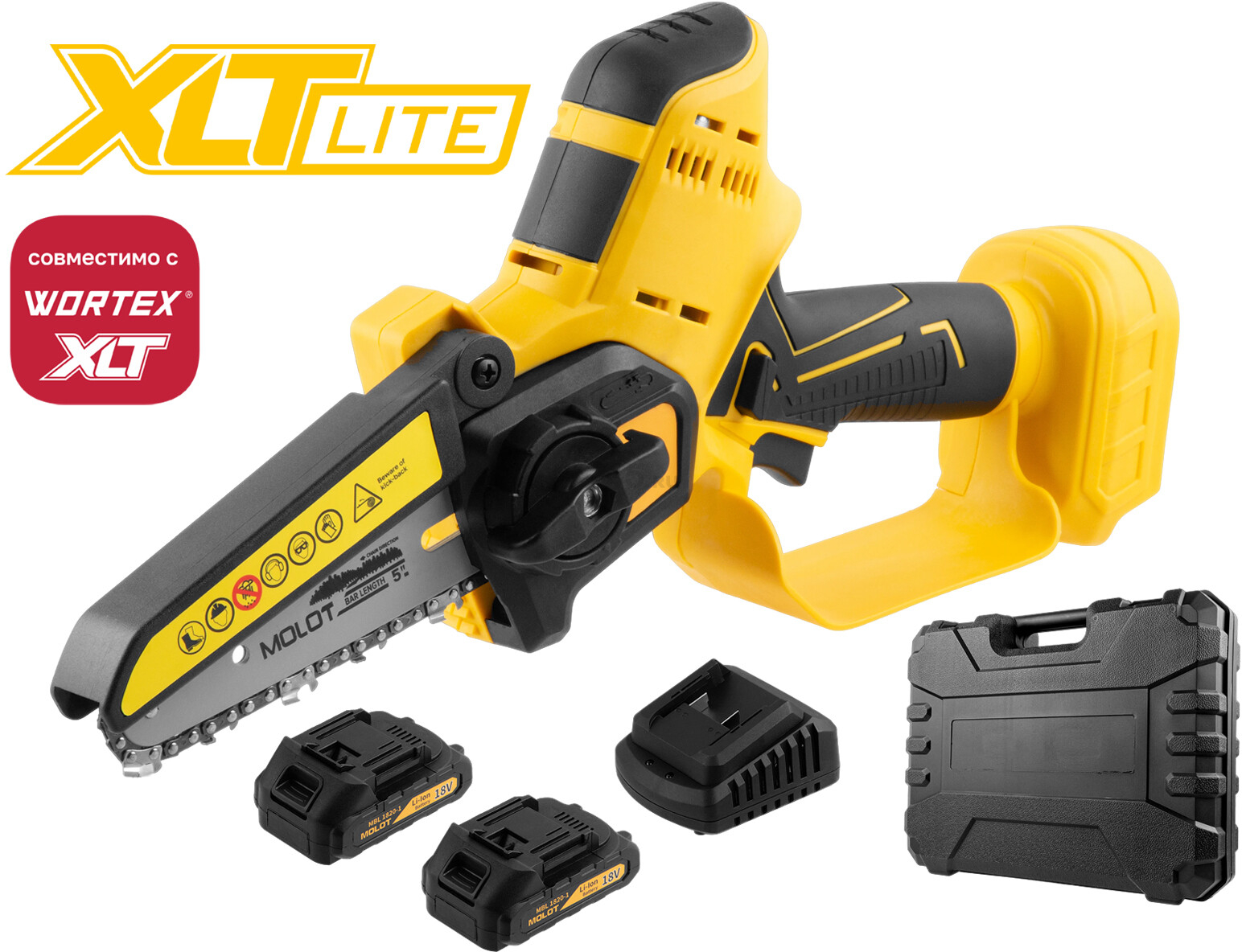 Пила цепная аккумуляторная MOLOT MMS 1805 XLT Lite SET (1334936) - Фото 7