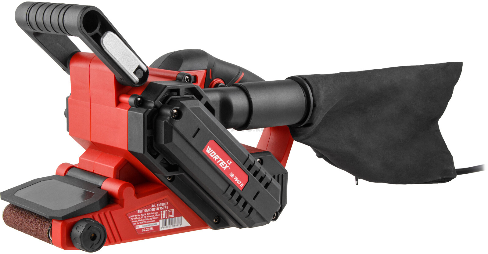 Шлифмашина ленточная WORTEX LX SB 7507 E (1335887) - Фото 3