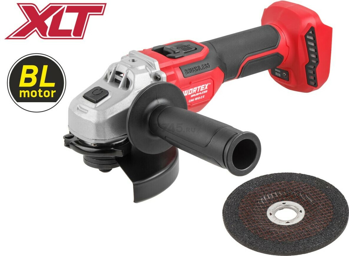Шлифмашина угловая аккумуляторная WORTEX CAG 1812-2 E XLT SOLO (1334916) - Фото 2
