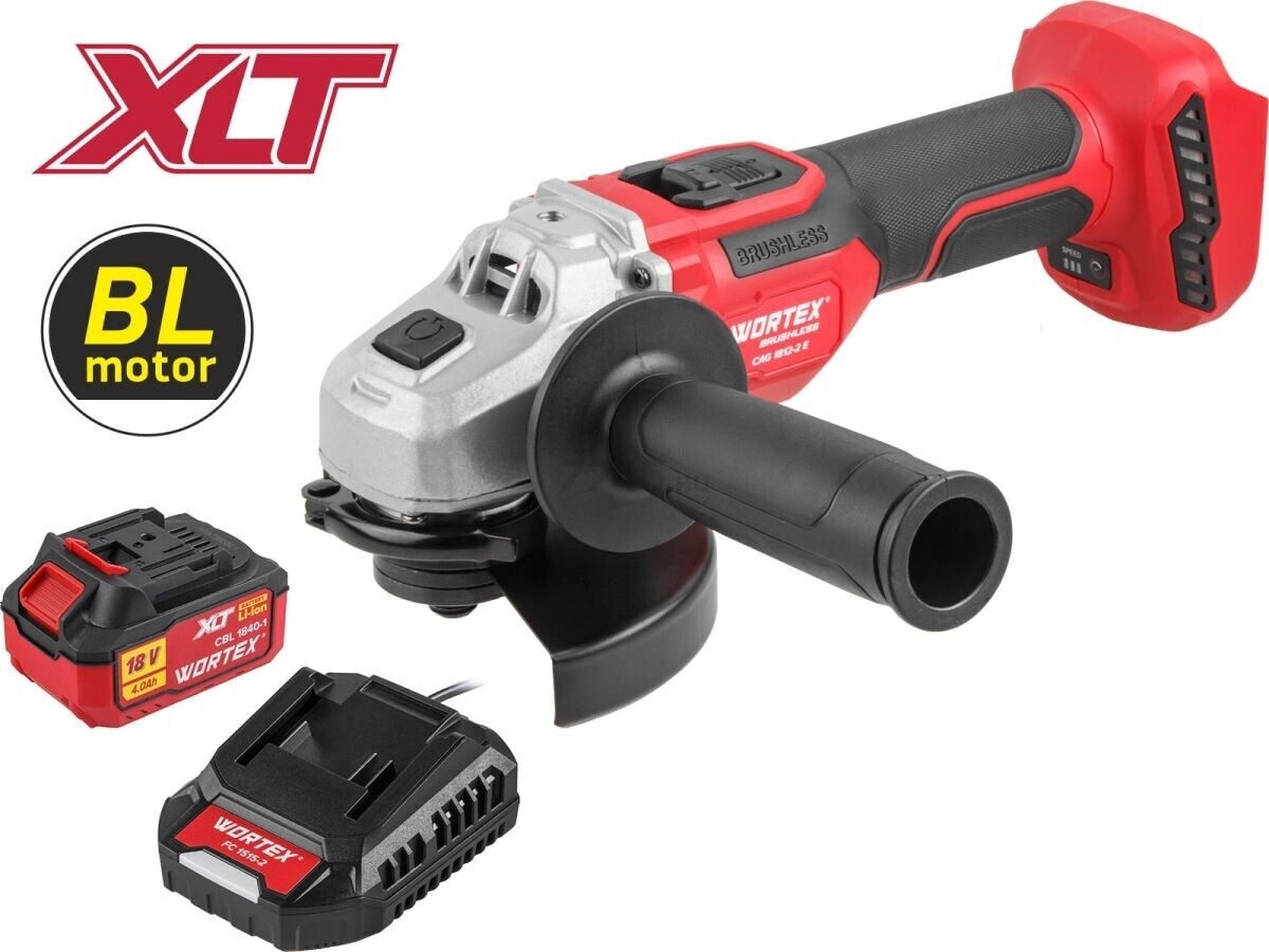 Шлифмашина угловая аккумуляторная WORTEX CAG 1812-2 E XLT SET (1334917)