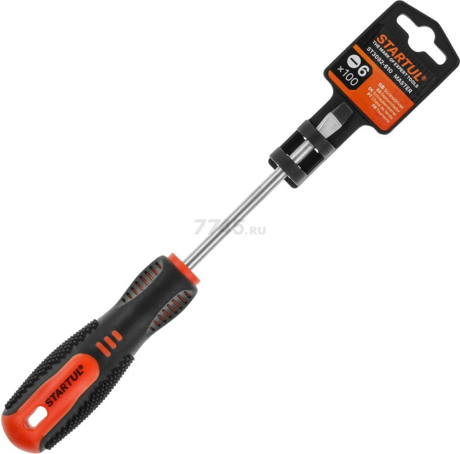 Отвертка шлицевая SL6 100 мм STARTUL Master (ST3092-610)