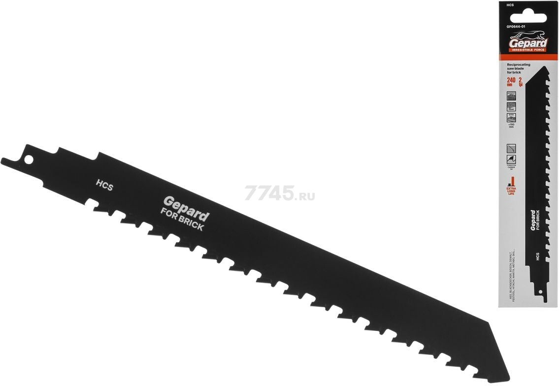 Полотно для сабельной пилы GEPARD по кирпичу S 240 мм (GP0644-01)