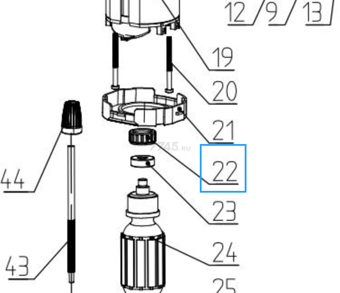 Пыльник подшипника для фрезера Wortex MM 5513 E (5081-22)