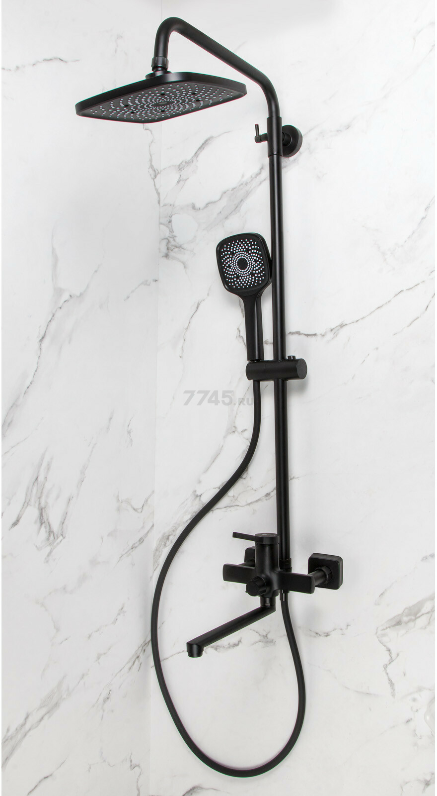 Душевая стойка ECONOCE D35 серия 730 черный (EC0734BL) - Фото 4