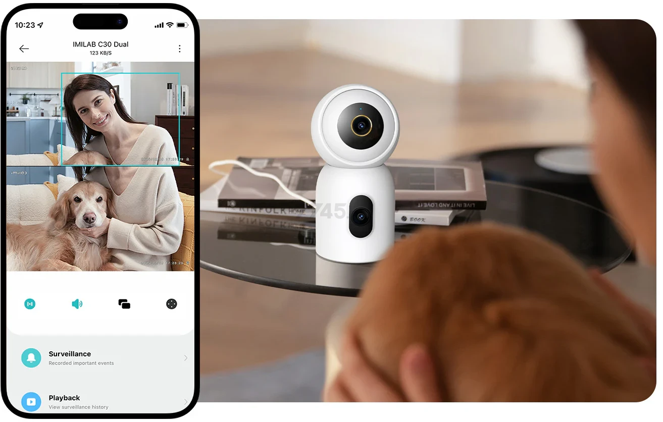 IP-камера видеонаблюдения IMILAB C30 dual 3k+3k (CMSXJ111A) - Фото 3
