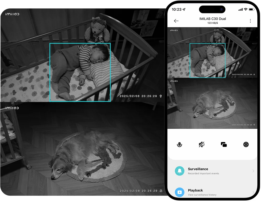 IP-камера видеонаблюдения IMILAB C30 dual 3k+3k (CMSXJ111A) - Фото 6