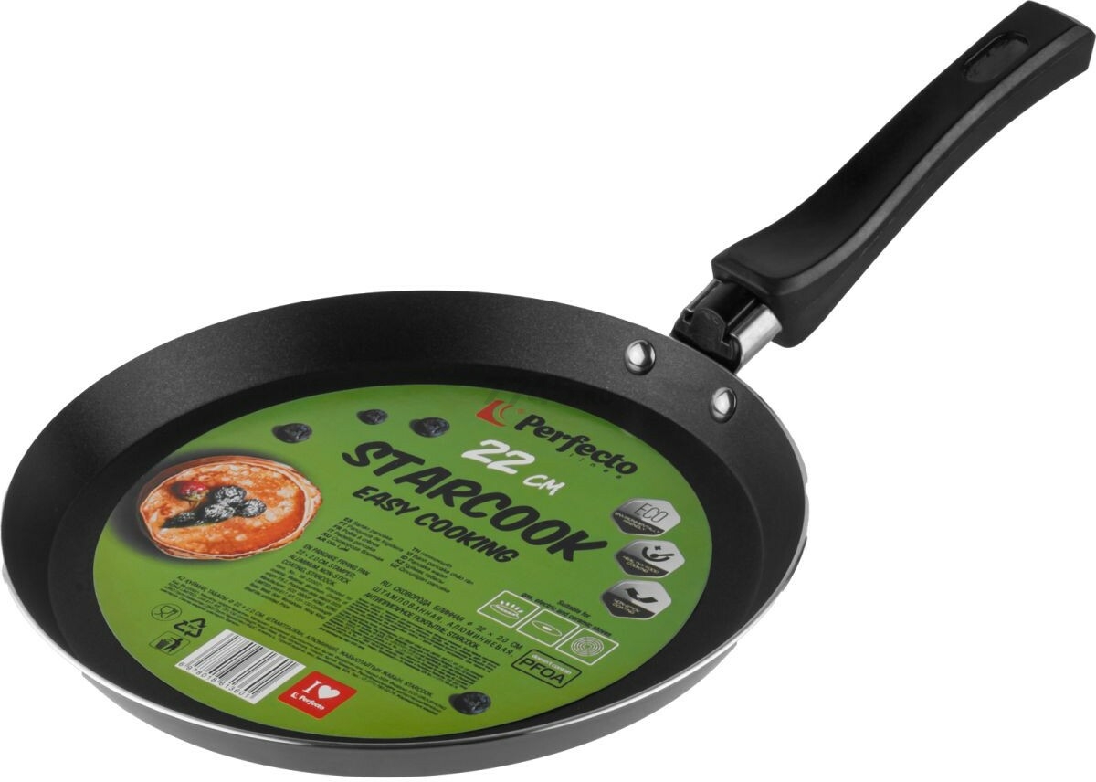 Сковорода алюминиевая блинная 22 см PERFECTO LINEA Starcook (56-220021)