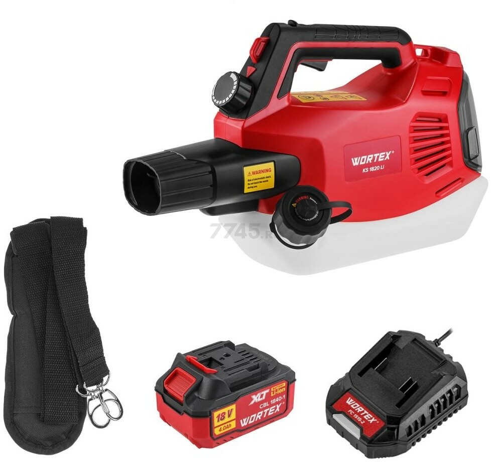 Опрыскиватель плечевой аккумуляторный 2 л WORTEX KS 1820 Li ALL1 XLT SET (1335926)